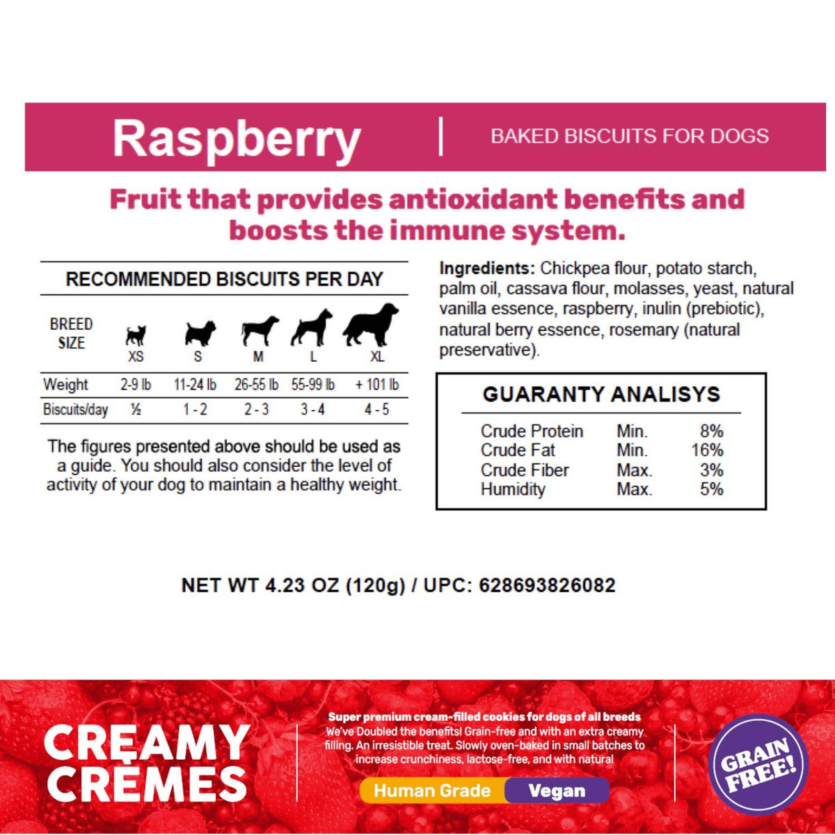 Biscuits pour chiens | Framboise