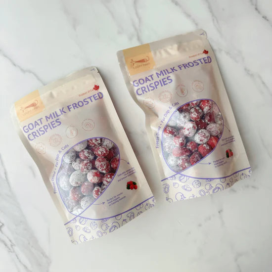 Canneberges lyophilisées enrobées de lait de chèvre