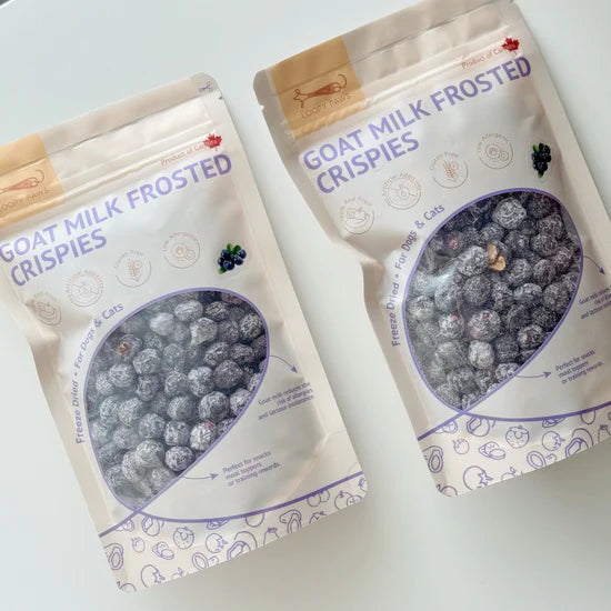 Bleuets lyophilisés enrobés de lait de chèvre