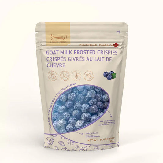 Bleuets lyophilisés enrobés de lait de chèvre