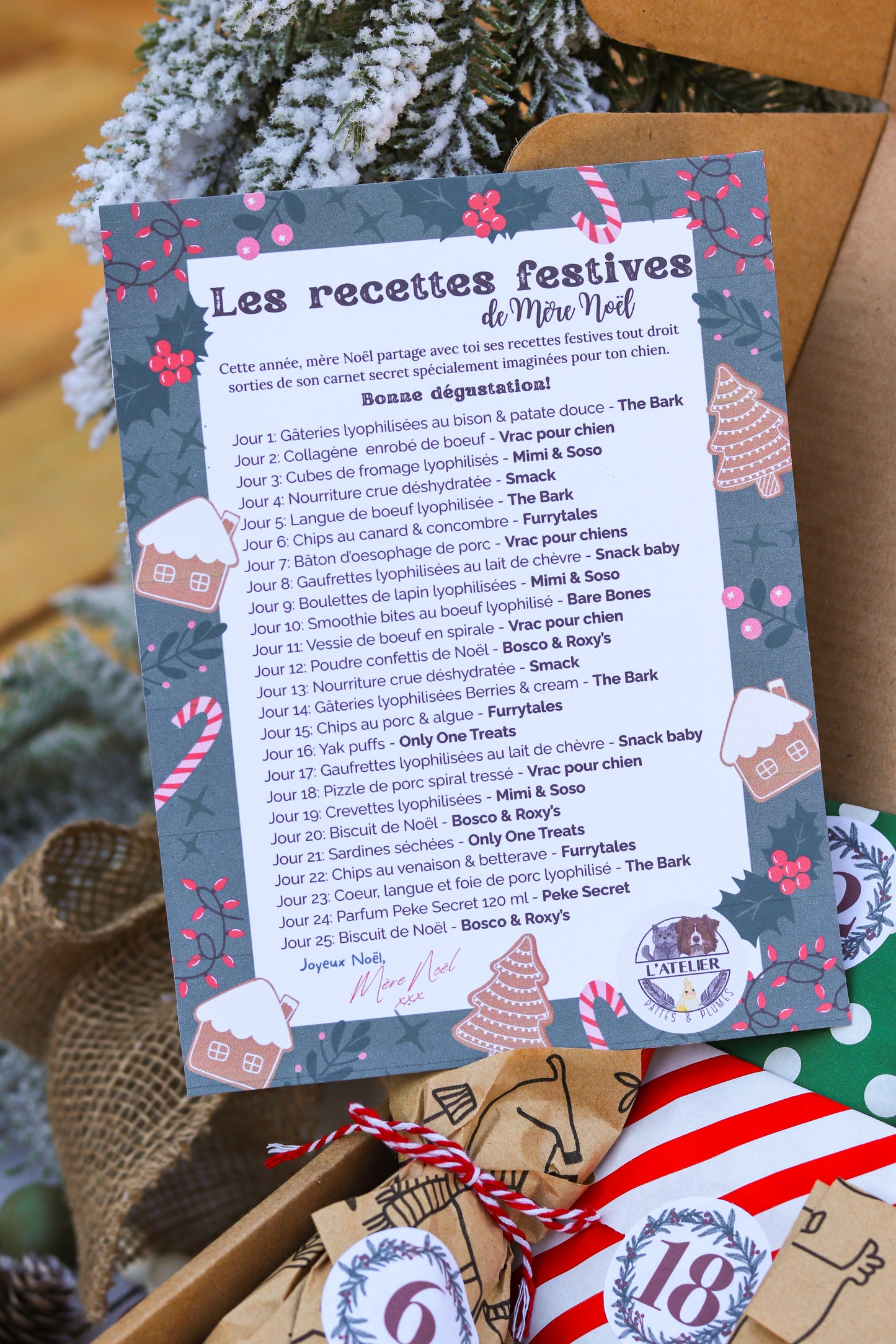 Calendrier de l'avent - Chien *PRÉVENTE: CET ARTICLE DOIT ÊTRE COMMANDÉ SÉPARÉMENT DES AUTRES PRODUITS*
