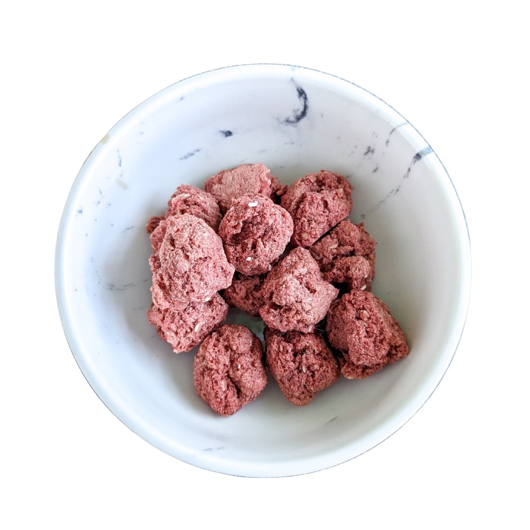 Boulettes de bison lyophilisées