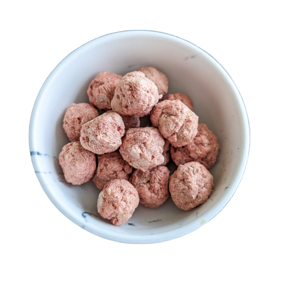 Boulettes de lapin lyophilisées