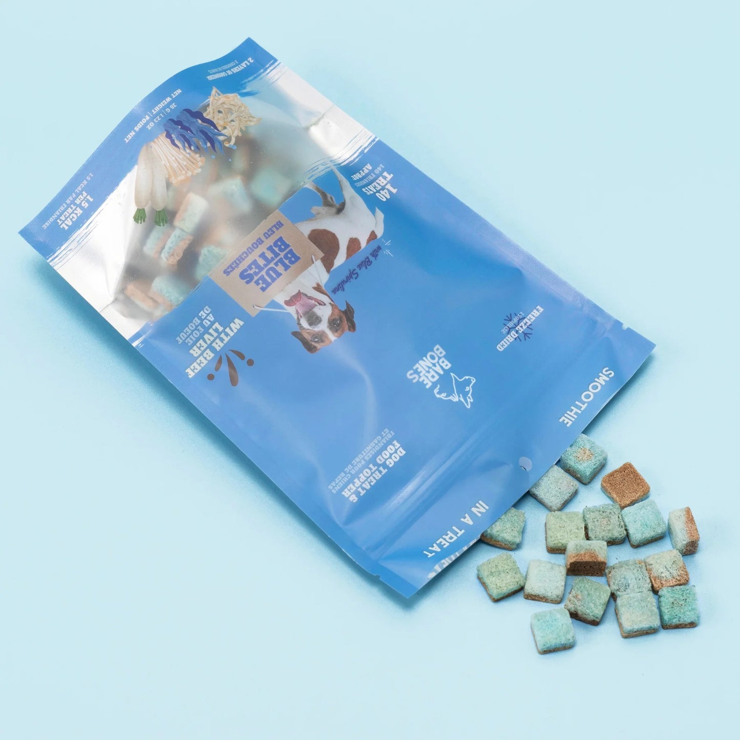 Bouchées lyophilisées au boeuf et smoothie - Blue Bites