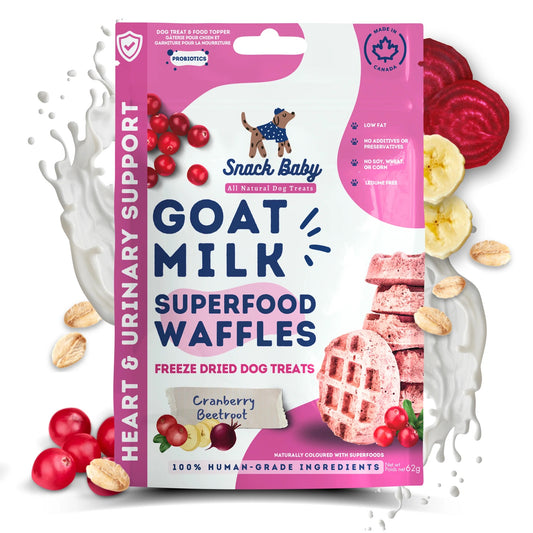 Gaufrettes lyophilisées au lait de chèvre - Canneberge & betterave