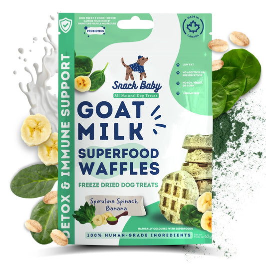 Gaufrettes lyophilisées au lait de chèvre - Spiruline, banane & épinard