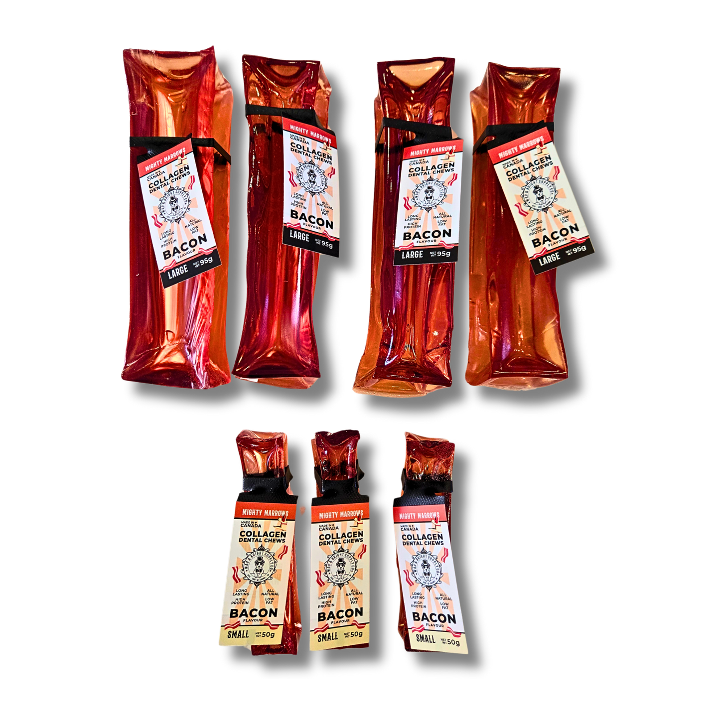 Bâton de moelle osseuse & collagène - Bacon
