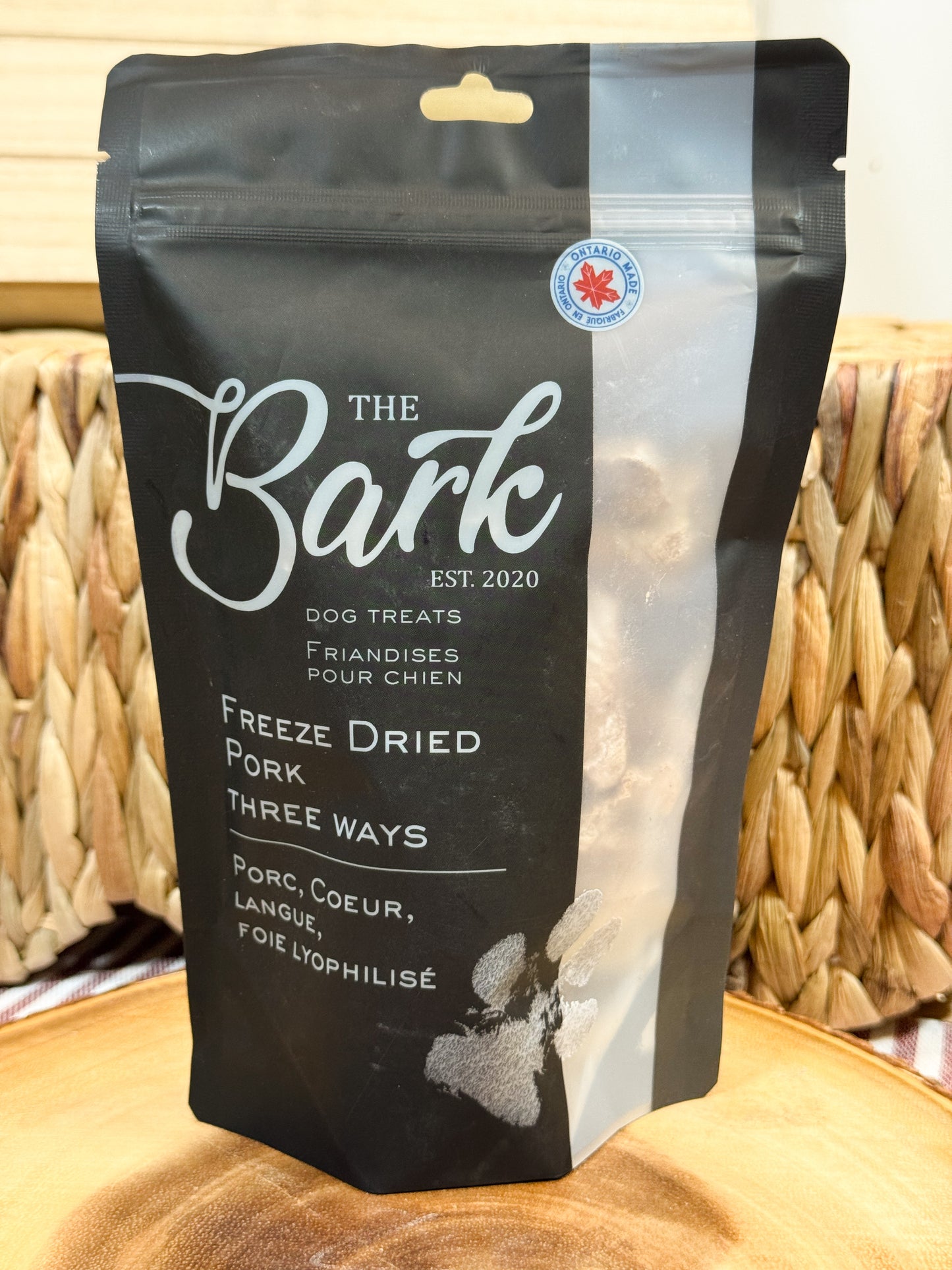 Coeur, foie et langue de porc lyophilisé