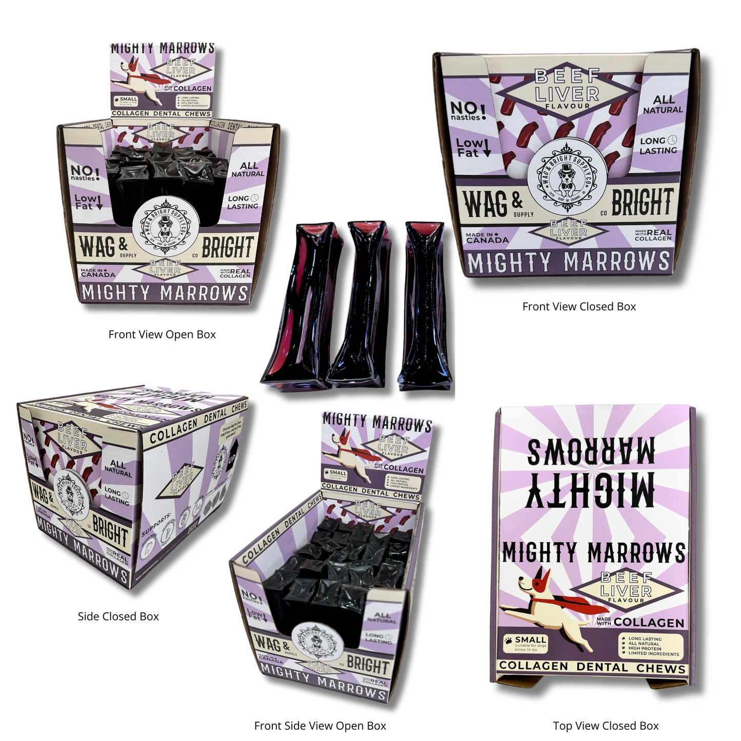 Bâton de moelle osseuse & collagène - Foie de bœuf