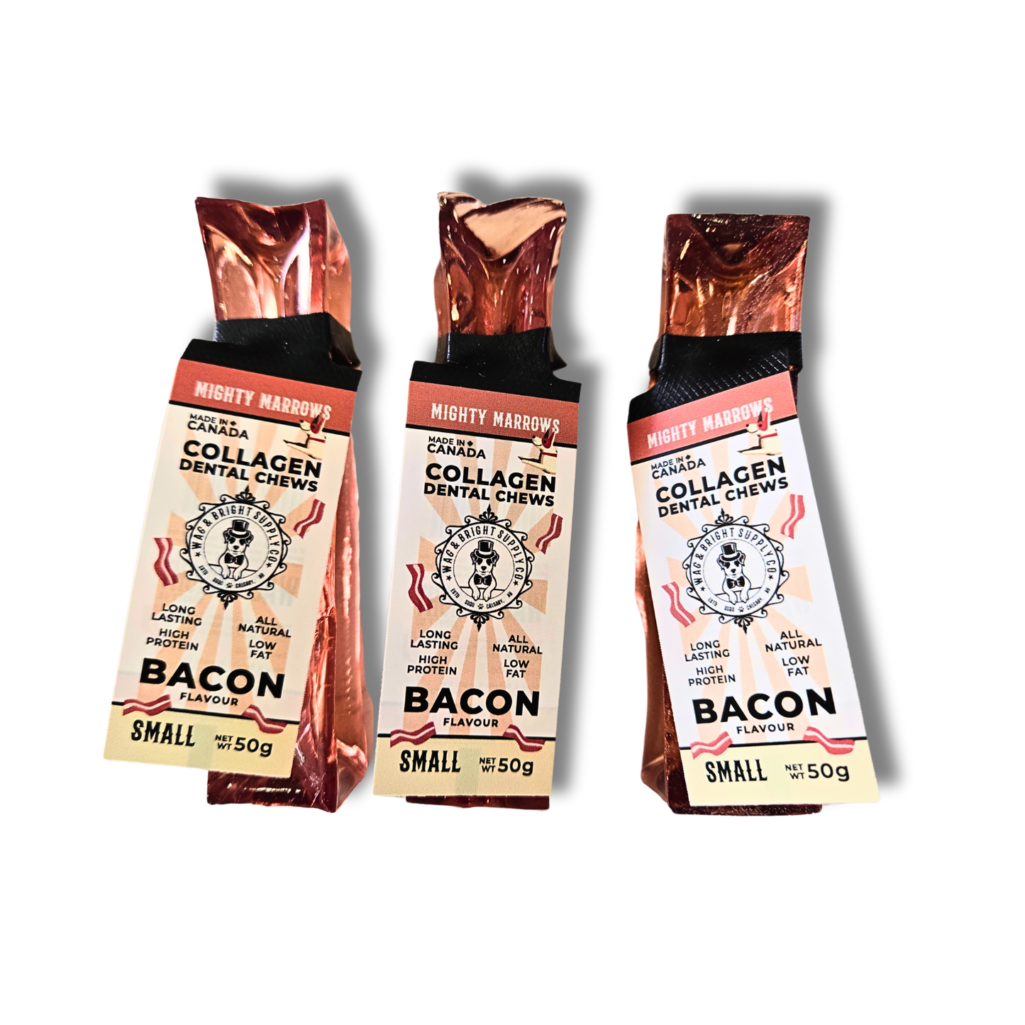 Bâton de moelle osseuse & collagène - Bacon